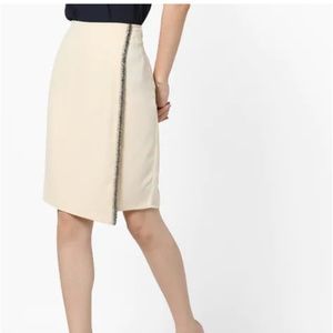 Pencil Skirt with Embellished Trim
